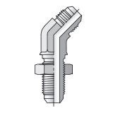 Triple-Lok 37 Flare JIC - Tube to Tube Bulkhead - 45 Elbow